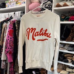 Todd Snyder Champion Cream Sweatshirt red Malibu xs antique white brand new